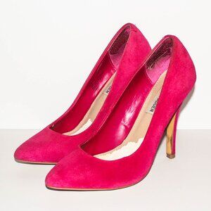 Steve Madden Hot Pink Suede Heels